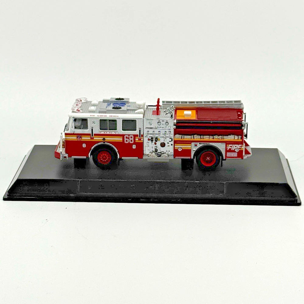 FDNY Engine 68 Bronx Bombers Seagrave Fire Truck Model w/ Display Base AS IS